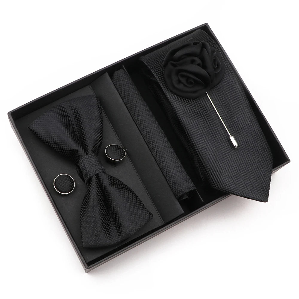 Bow TIe, Pin, Tie, and Matching Cufflink Combo