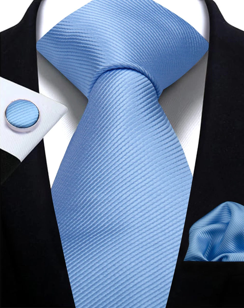 Tie, Clip, Pocket Square and Cufflink Combo