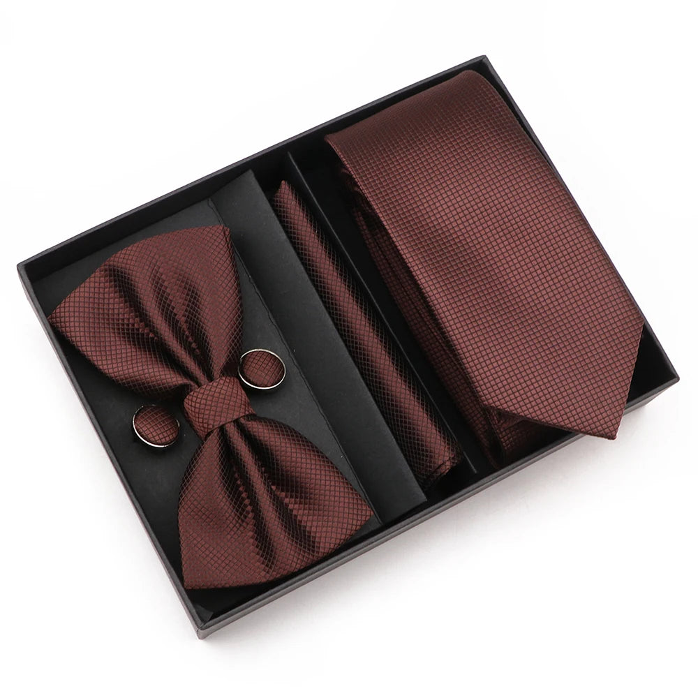 Bow TIe, Pin, Tie, and Matching Cufflink Combo