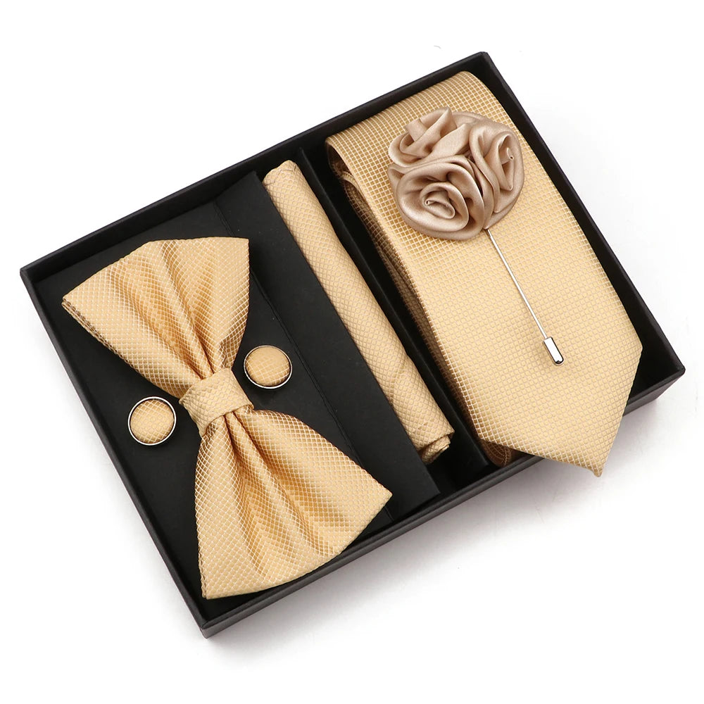 Bow TIe, Pin, Tie, and Matching Cufflink Combo