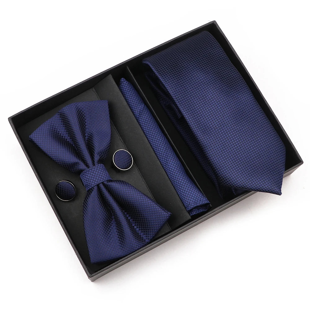 Bow TIe, Pin, Tie, and Matching Cufflink Combo