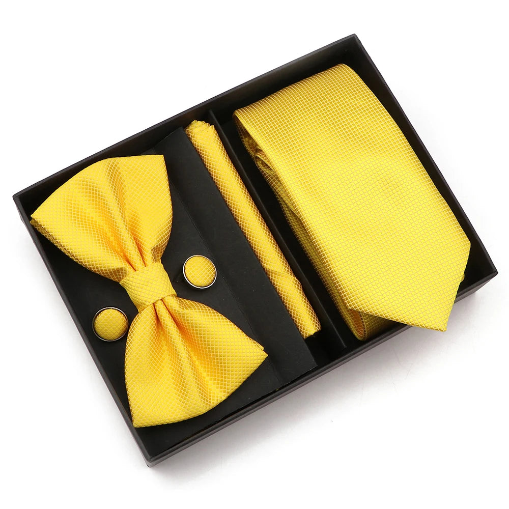 Bow TIe, Pin, Tie, and Matching Cufflink Combo