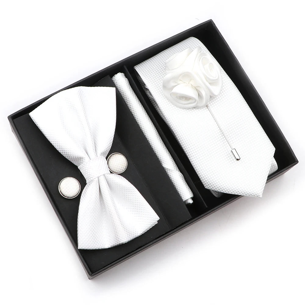 Bow TIe, Pin, Tie, and Matching Cufflink Combo