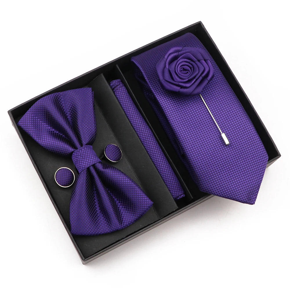 Bow TIe, Pin, Tie, and Matching Cufflink Combo