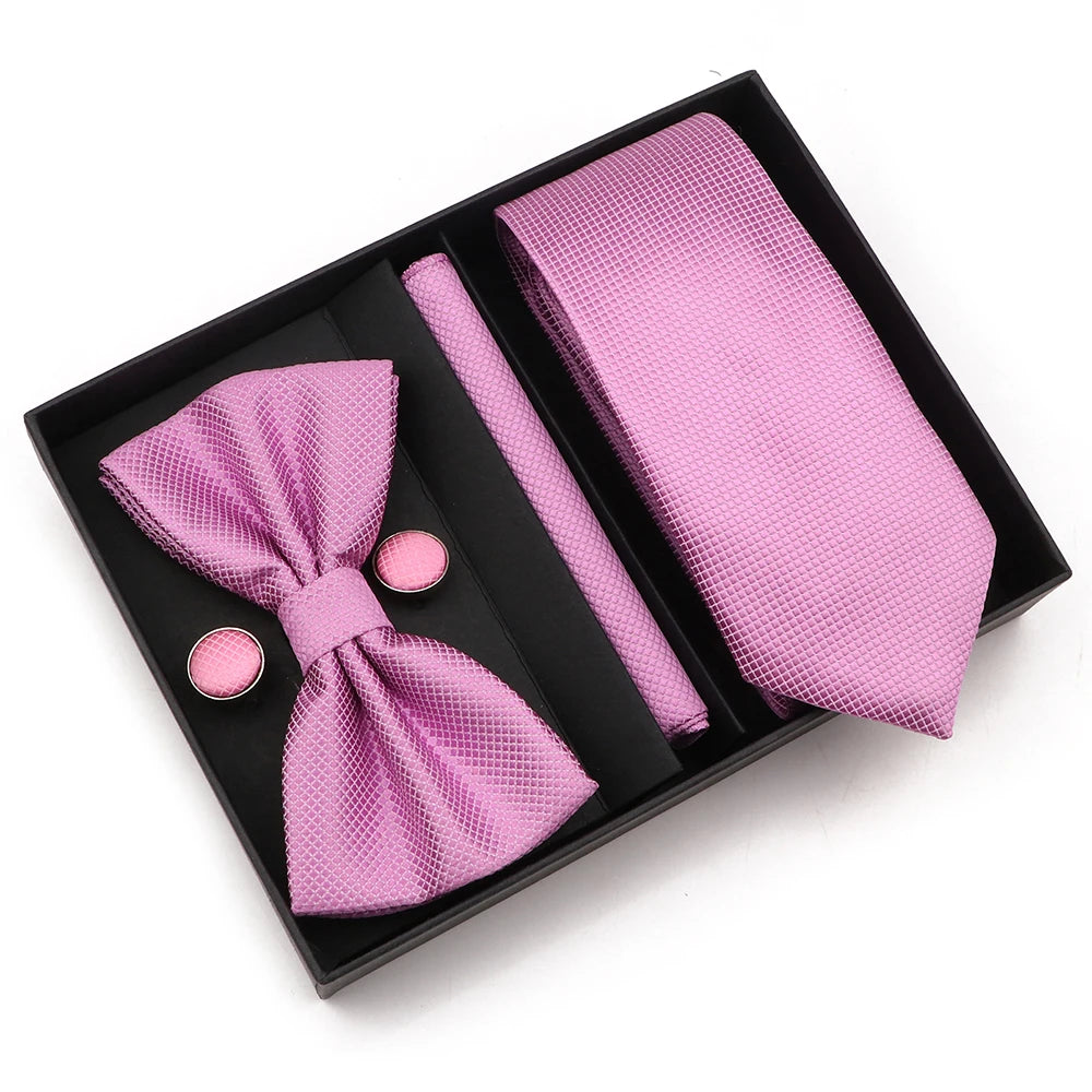 Bow TIe, Pin, Tie, and Matching Cufflink Combo