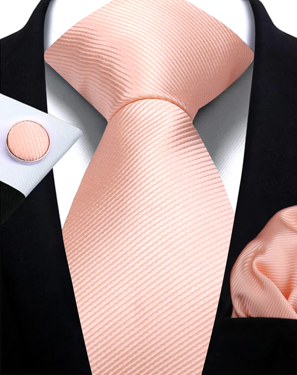 Tie, Clip, Pocket Square and Cufflink Combo
