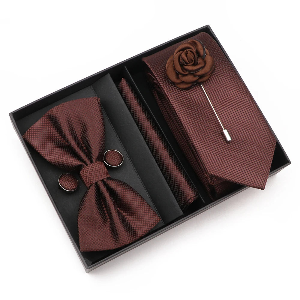 Bow TIe, Pin, Tie, and Matching Cufflink Combo