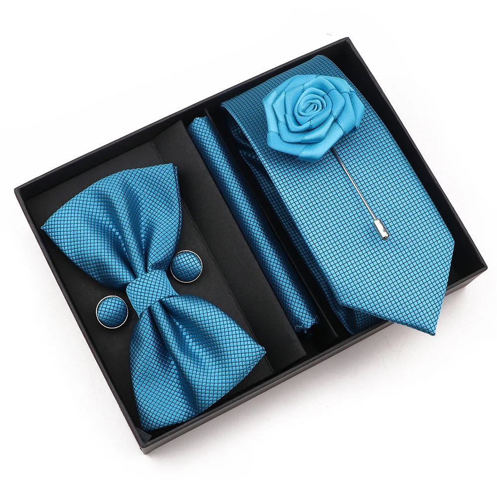 Bow TIe, Pin, Tie, and Matching Cufflink Combo