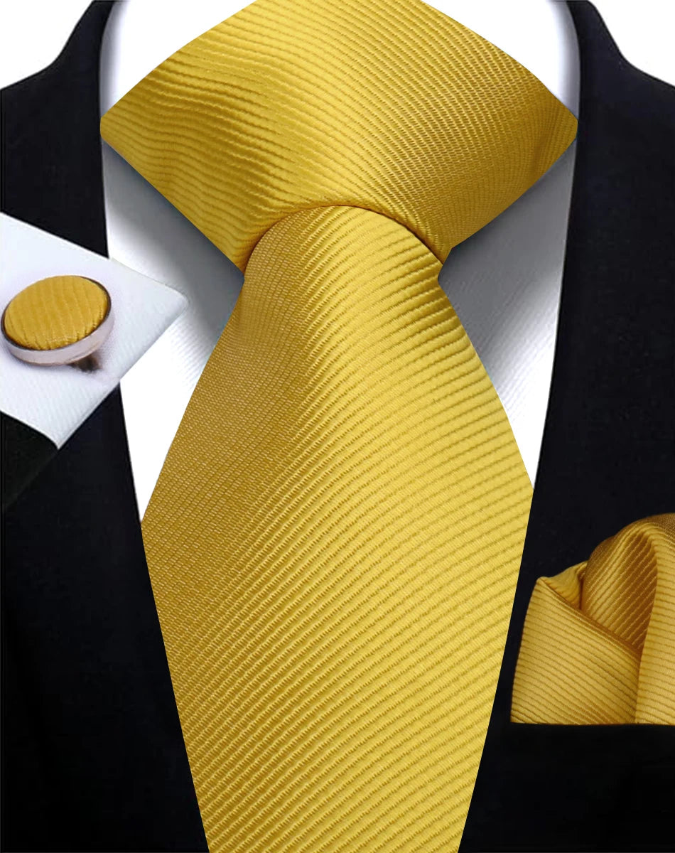 Tie, Clip, Pocket Square and Cufflink Combo