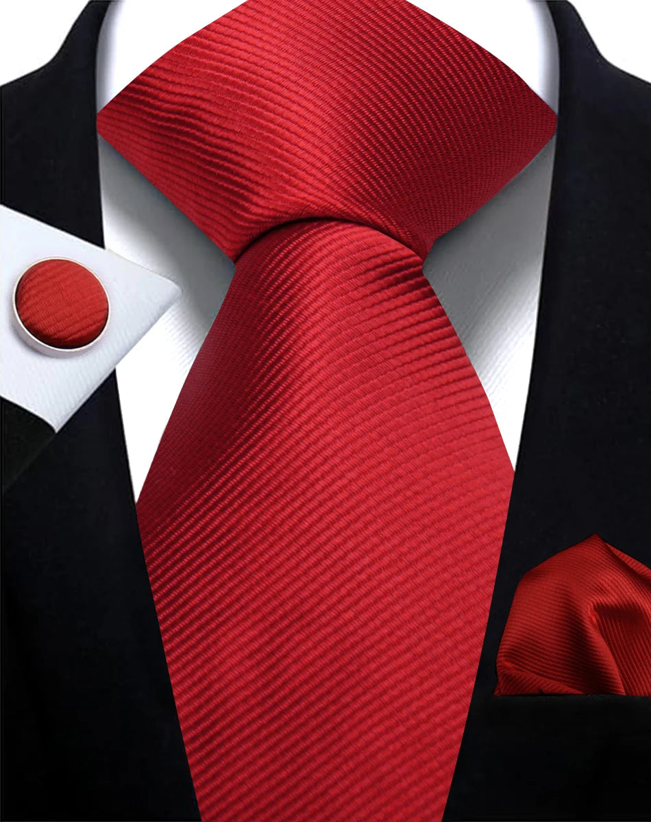 Tie, Clip, Pocket Square and Cufflink Combo