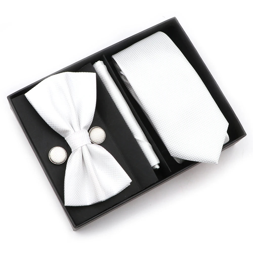 Bow TIe, Pin, Tie, and Matching Cufflink Combo