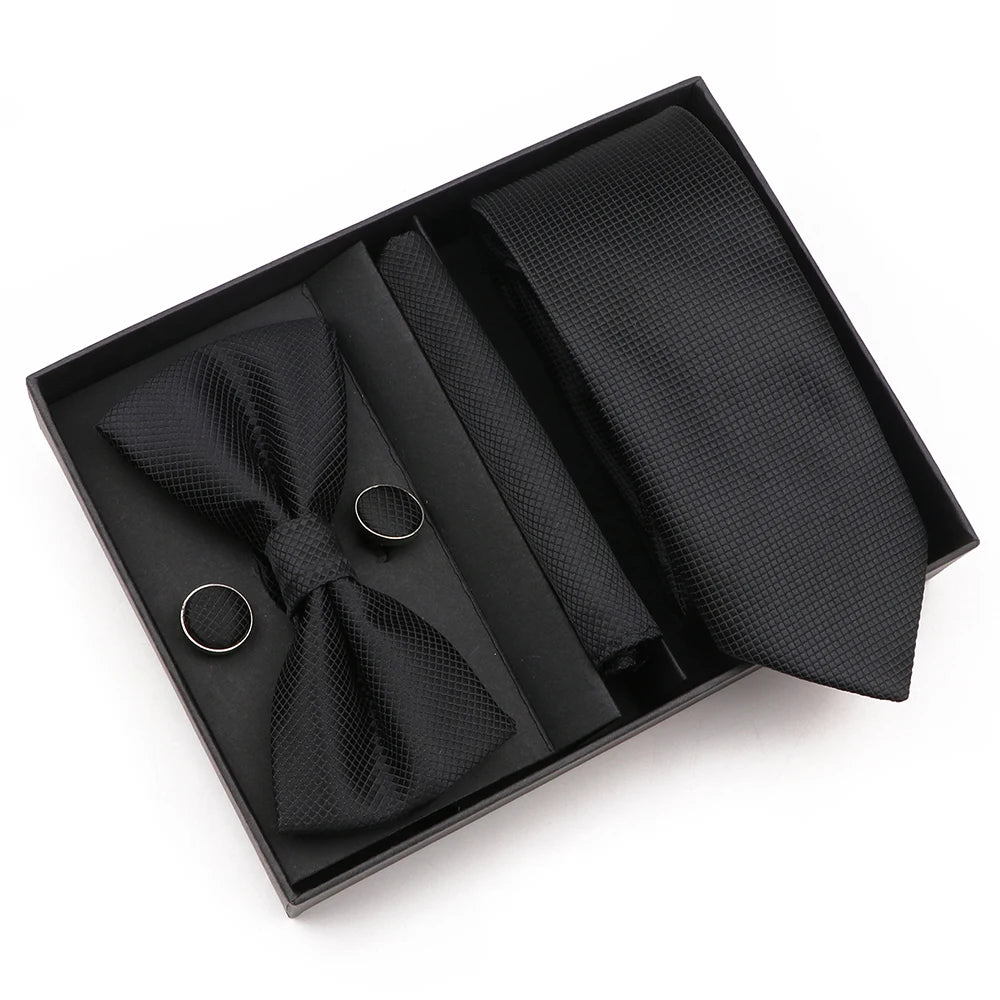 Bow TIe, Pin, Tie, and Matching Cufflink Combo