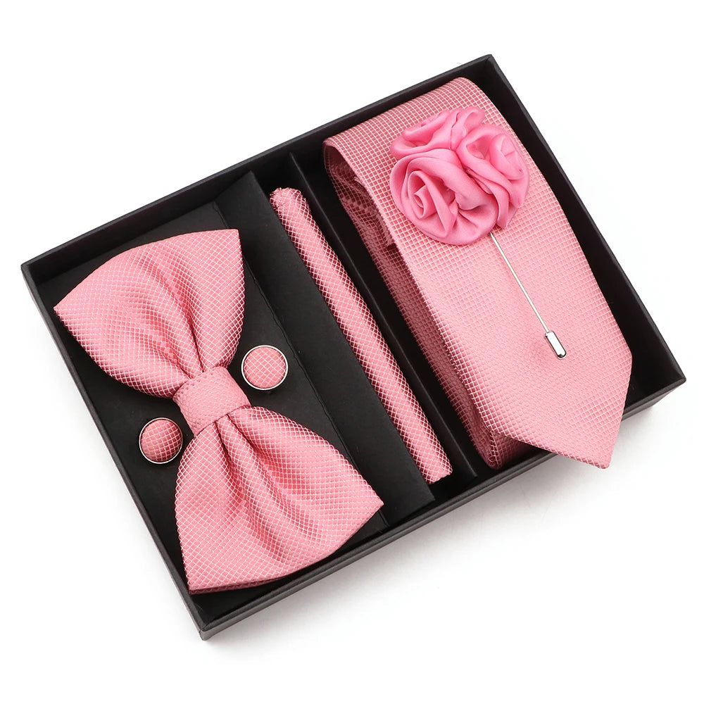 Bow TIe, Pin, Tie, and Matching Cufflink Combo