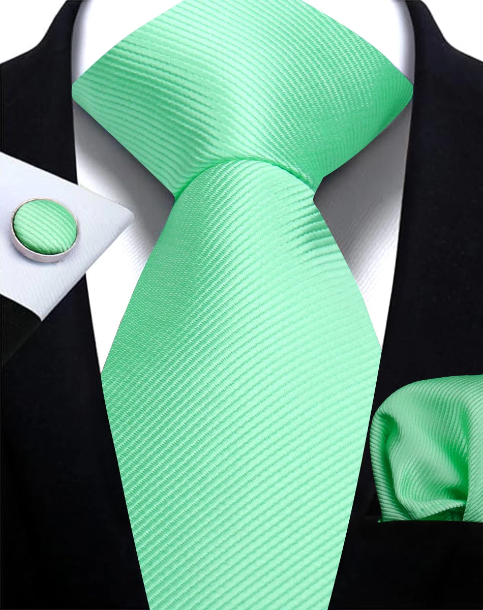 Tie, Clip, Pocket Square and Cufflink Combo
