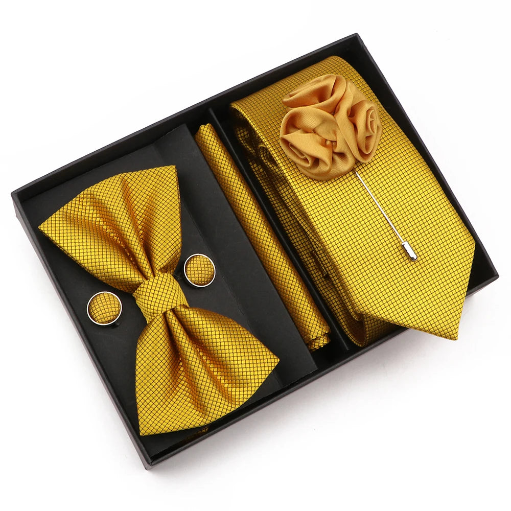Bow TIe, Pin, Tie, and Matching Cufflink Combo