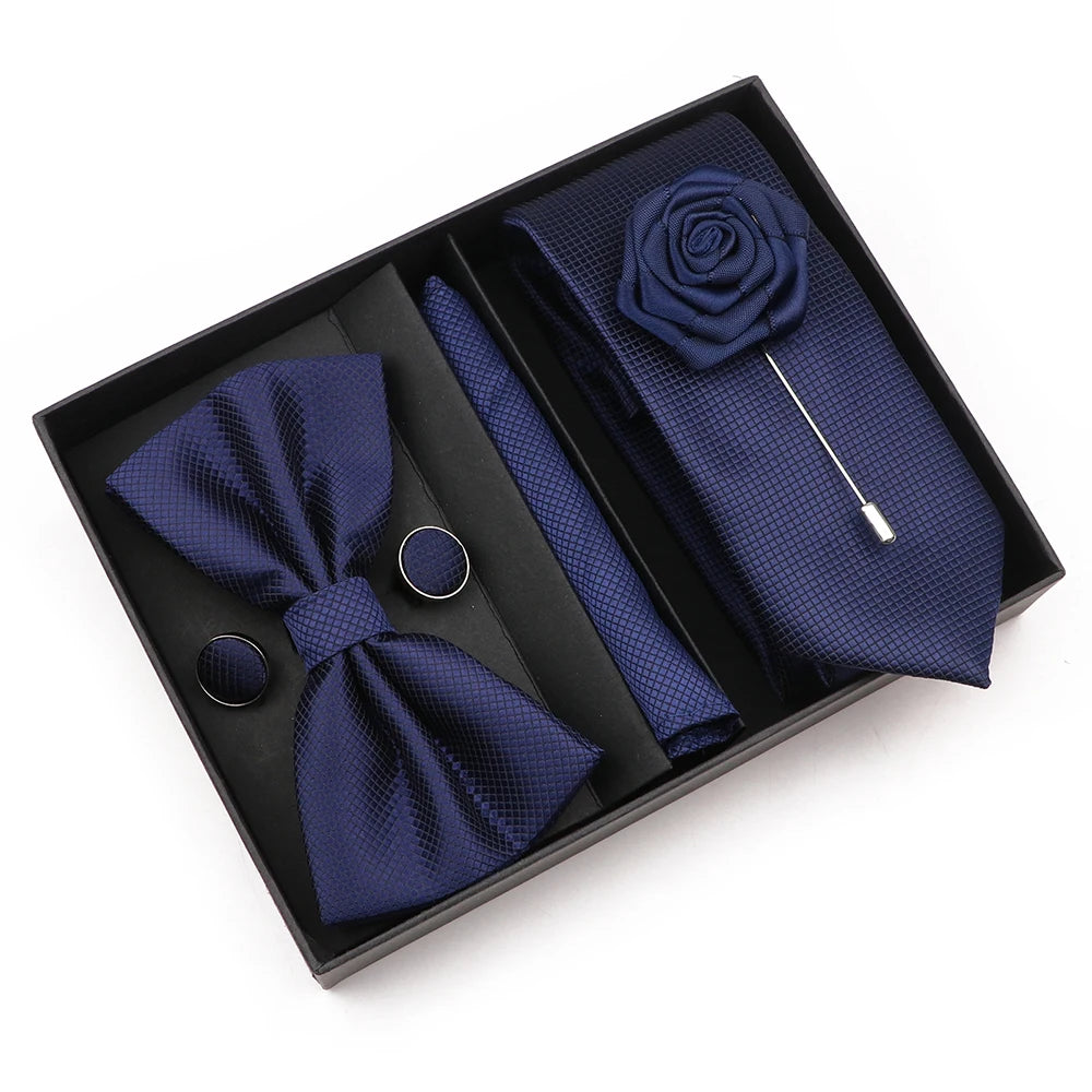 Bow TIe, Pin, Tie, and Matching Cufflink Combo