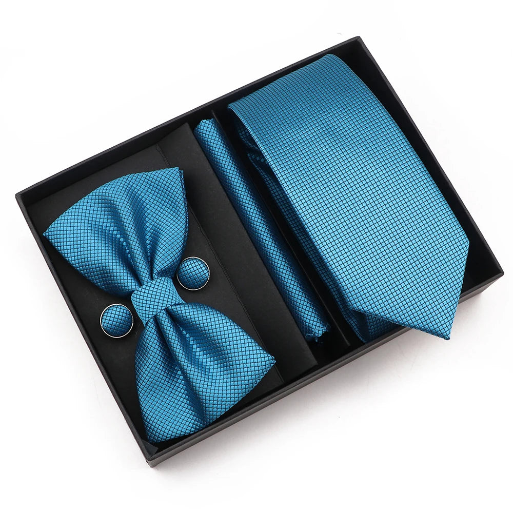 Bow TIe, Pin, Tie, and Matching Cufflink Combo