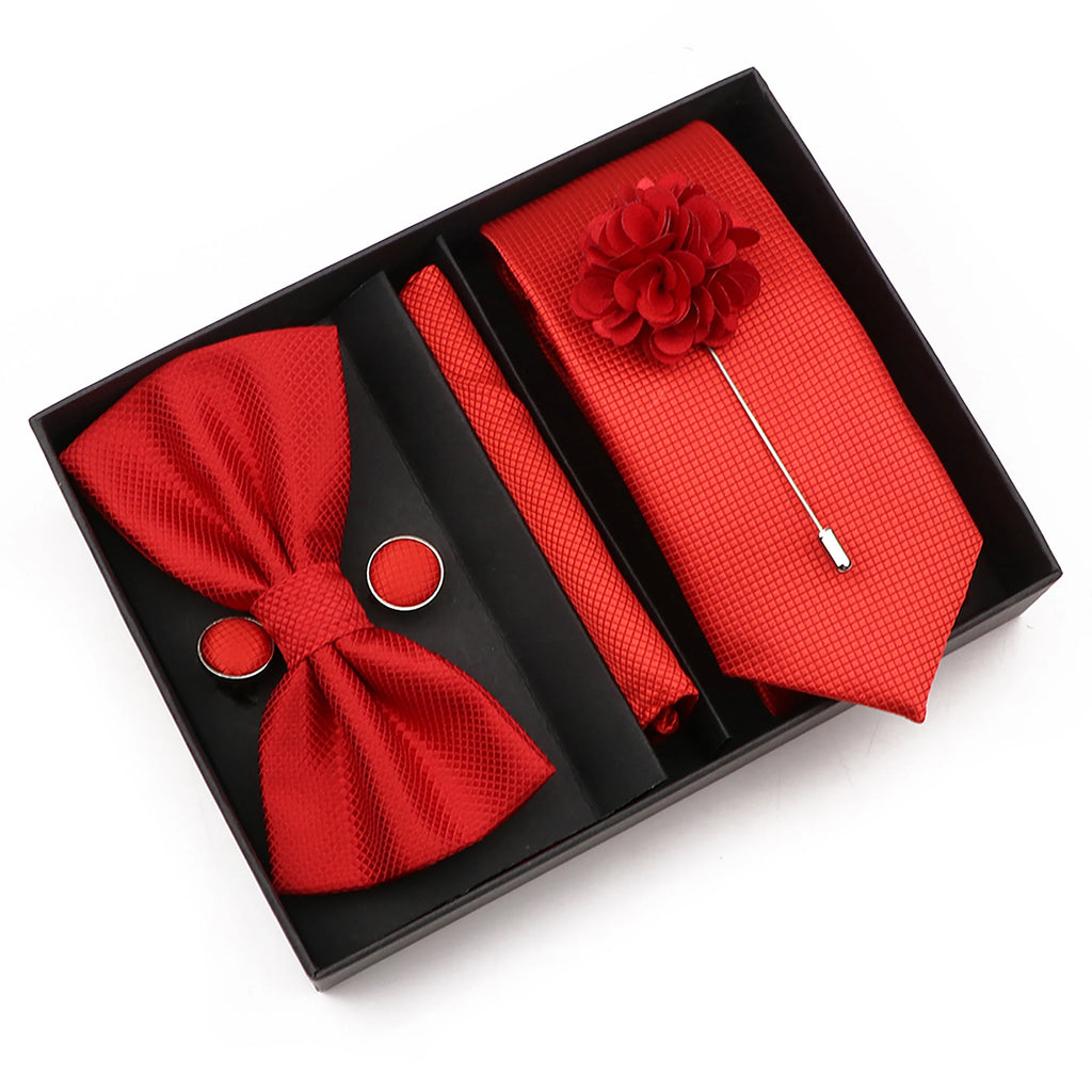 Bow TIe, Pin, Tie, and Matching Cufflink Combo