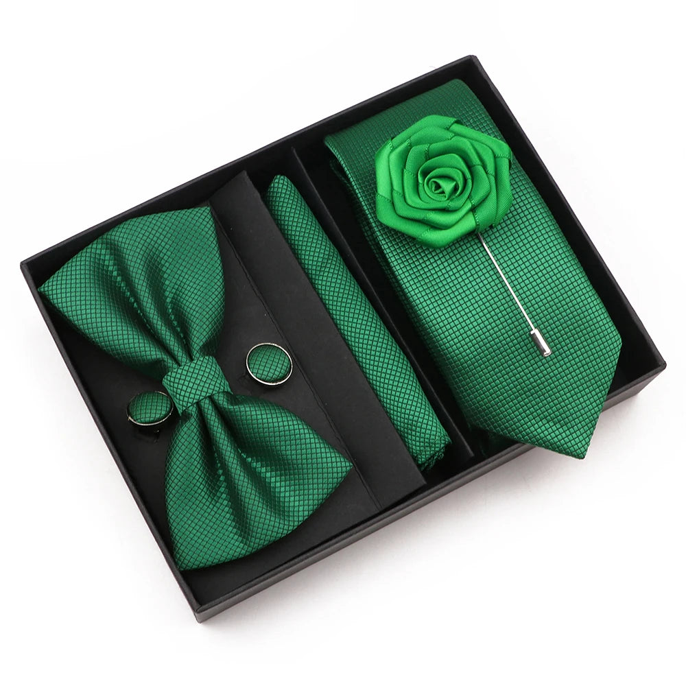 Bow TIe, Pin, Tie, and Matching Cufflink Combo