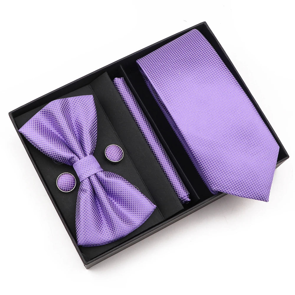 Bow TIe, Pin, Tie, and Matching Cufflink Combo