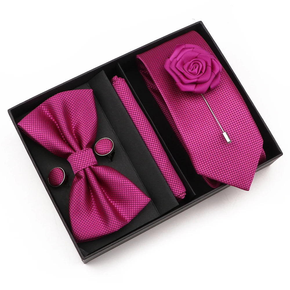 Bow TIe, Pin, Tie, and Matching Cufflink Combo