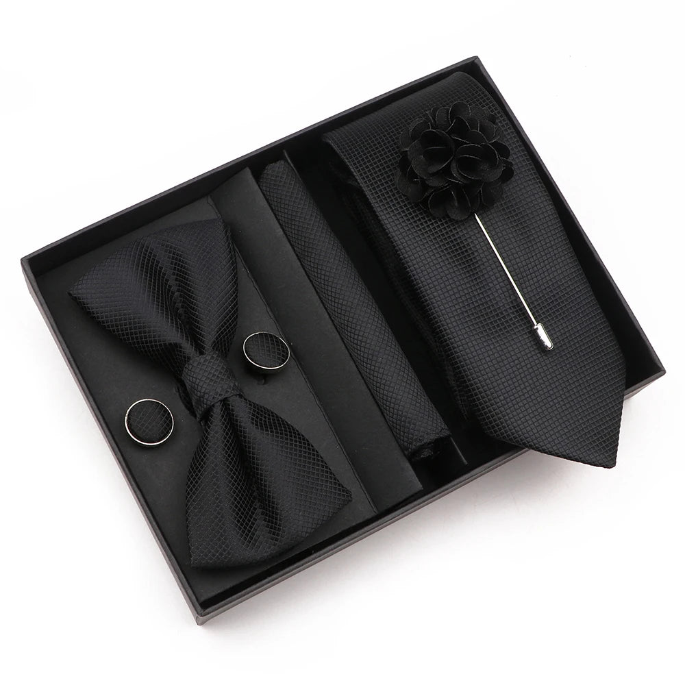 Bow TIe, Pin, Tie, and Matching Cufflink Combo