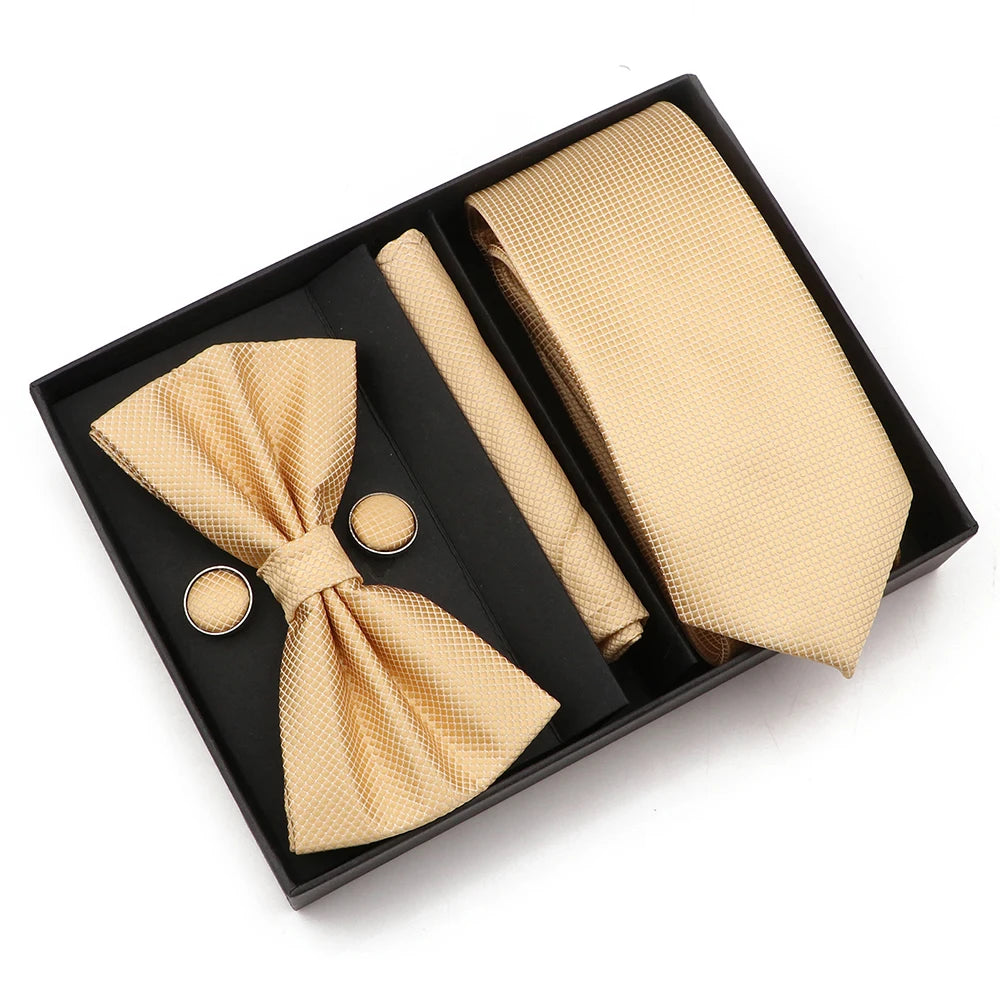 Bow TIe, Pin, Tie, and Matching Cufflink Combo