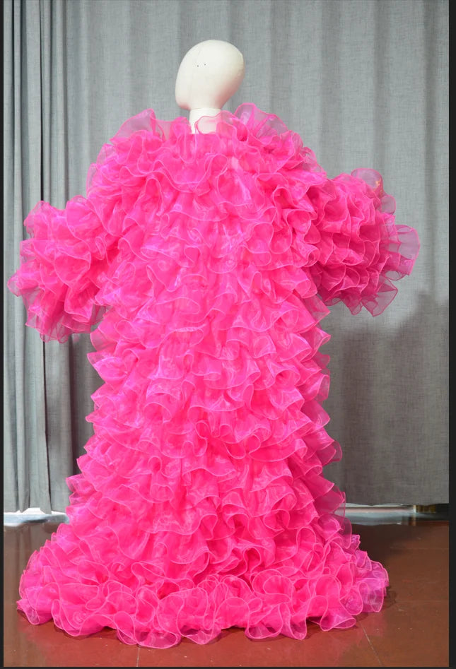 Organza Ruffle Overcoat