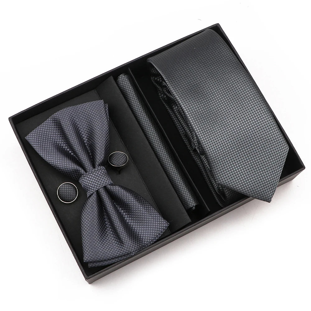 Bow TIe, Pin, Tie, and Matching Cufflink Combo