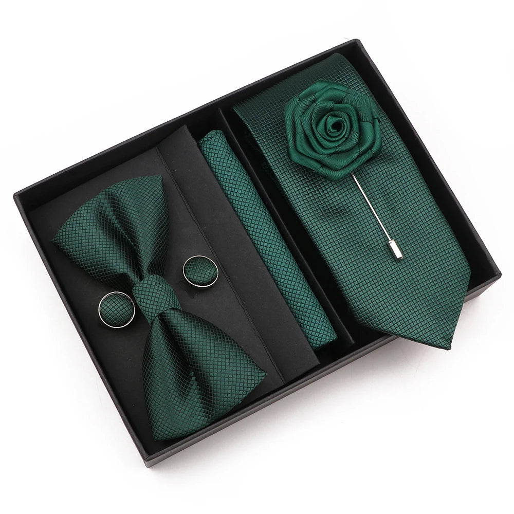 Bow TIe, Pin, Tie, and Matching Cufflink Combo