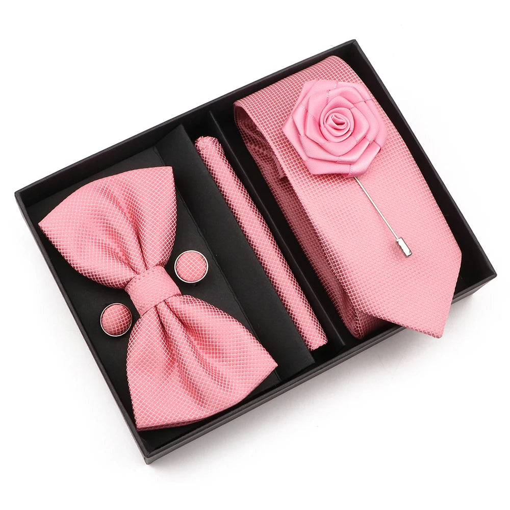 Bow TIe, Pin, Tie, and Matching Cufflink Combo