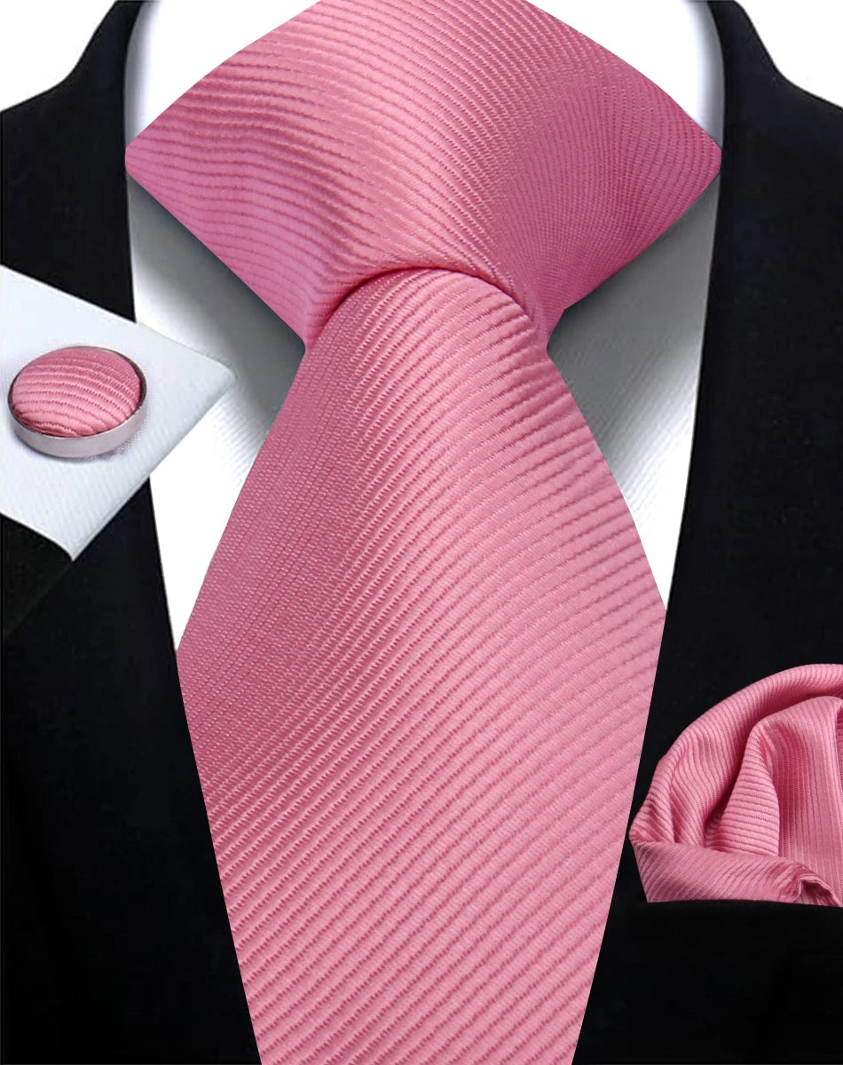 Tie, Clip, Pocket Square and Cufflink Combo