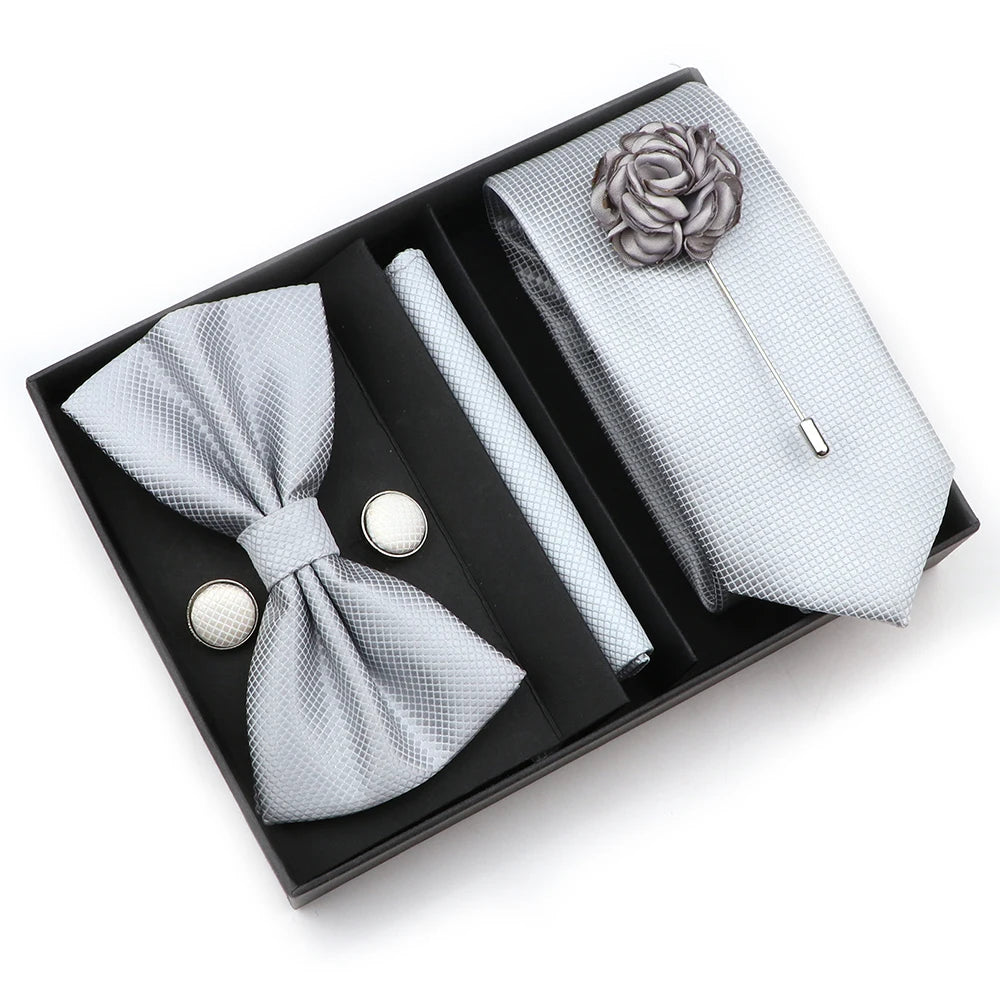Bow TIe, Pin, Tie, and Matching Cufflink Combo