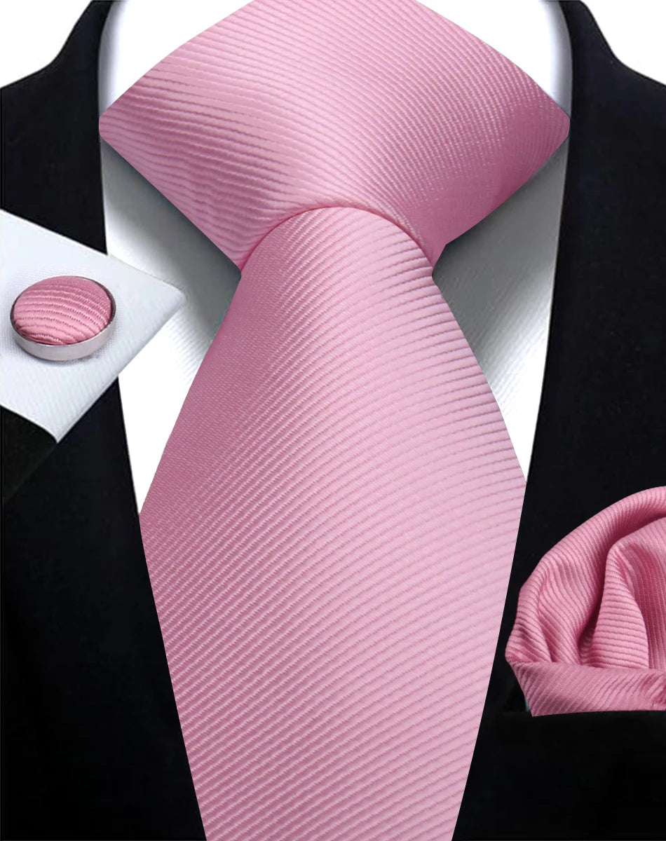 Tie, Clip, Pocket Square and Cufflink Combo
