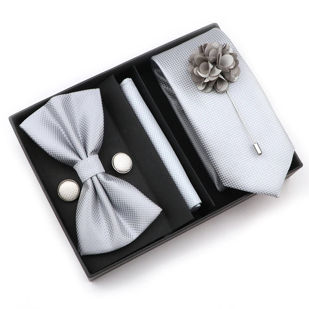 Bow TIe, Pin, Tie, and Matching Cufflink Combo