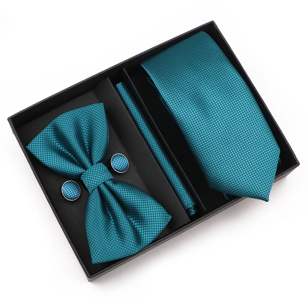 Bow TIe, Pin, Tie, and Matching Cufflink Combo
