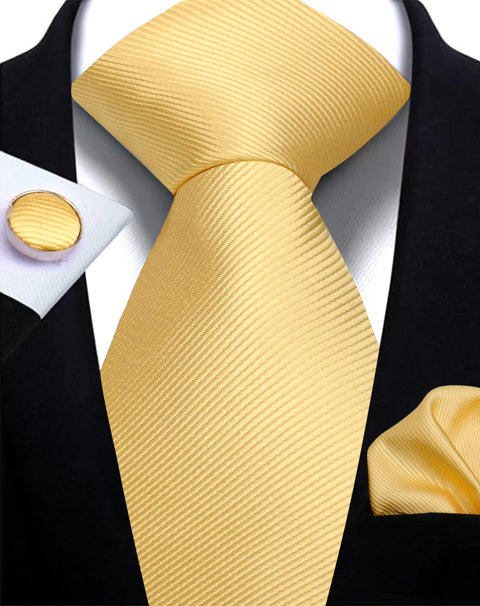 Tie, Clip, Pocket Square and Cufflink Combo