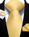Tie, Clip, Pocket Square and Cufflink Combo
