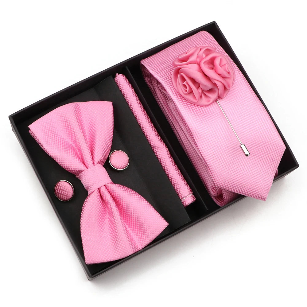 Bow TIe, Pin, Tie, and Matching Cufflink Combo