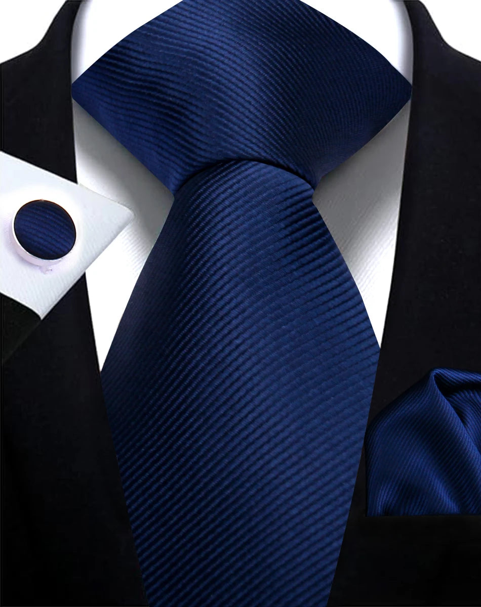 Tie, Clip, Pocket Square and Cufflink Combo