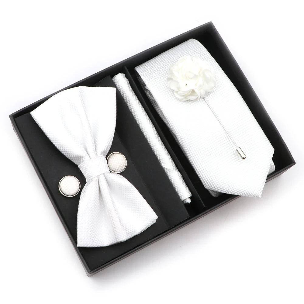Bow TIe, Pin, Tie, and Matching Cufflink Combo