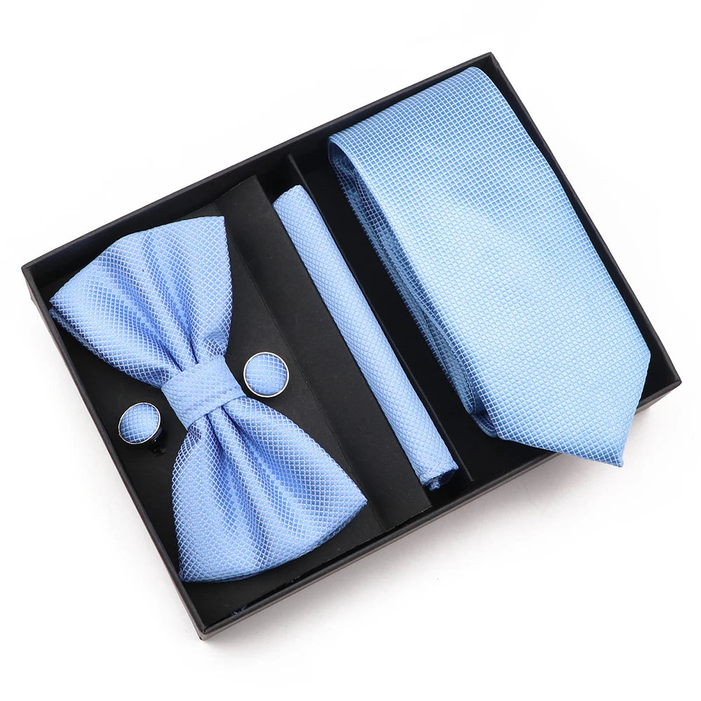 Bow TIe, Pin, Tie, and Matching Cufflink Combo