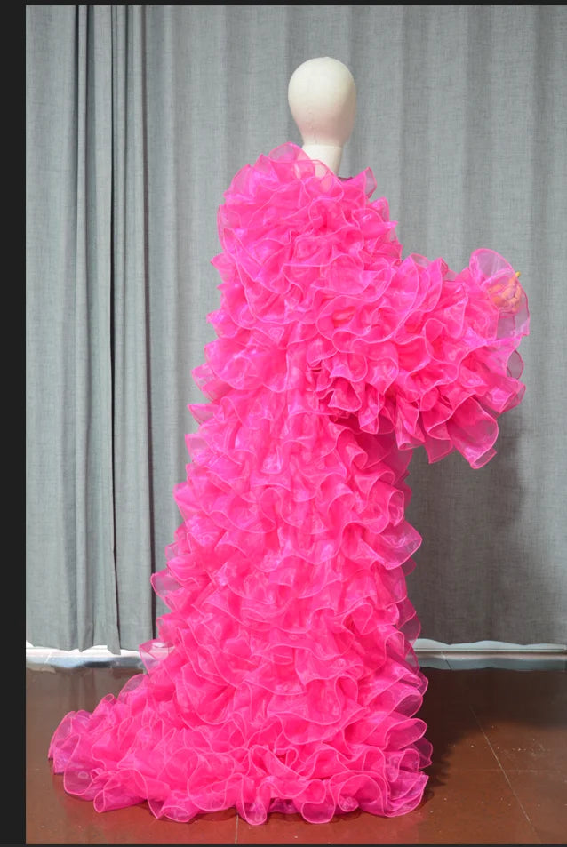Organza Ruffle Overcoat