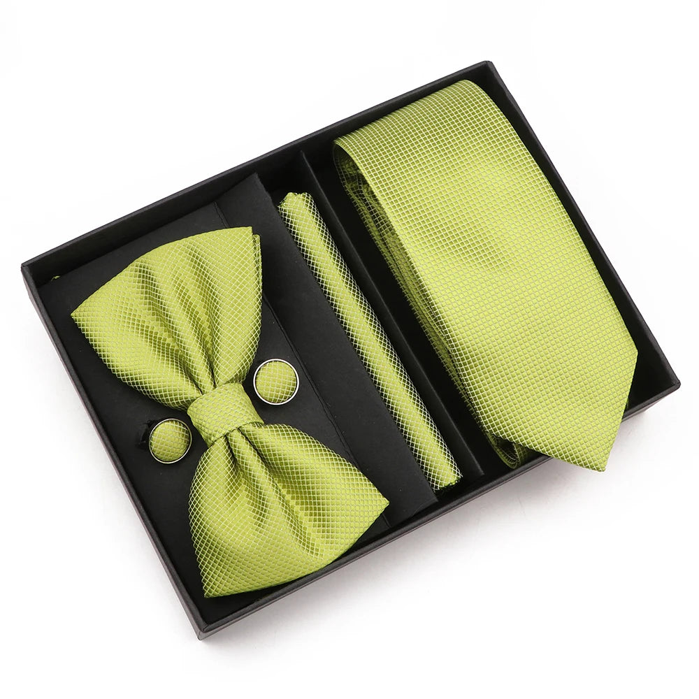 Bow TIe, Pin, Tie, and Matching Cufflink Combo