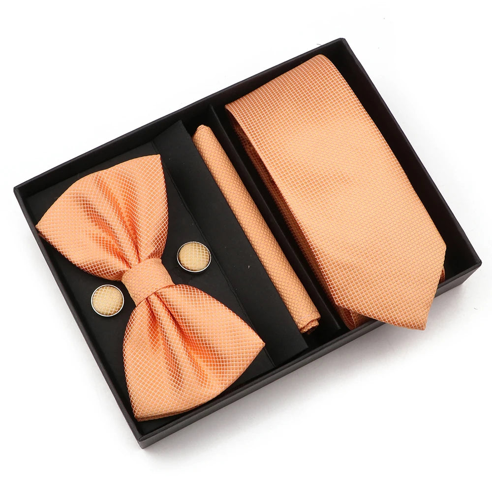 Bow TIe, Pin, Tie, and Matching Cufflink Combo