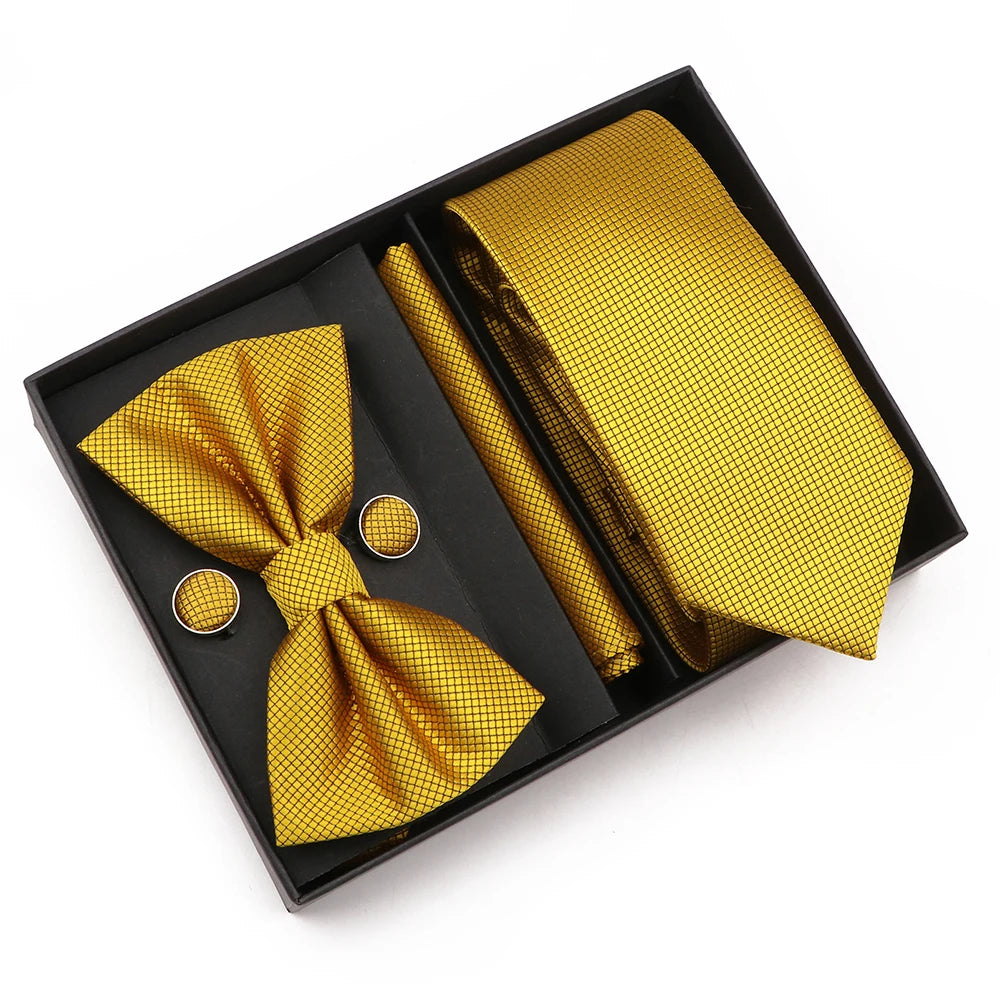 Bow TIe, Pin, Tie, and Matching Cufflink Combo