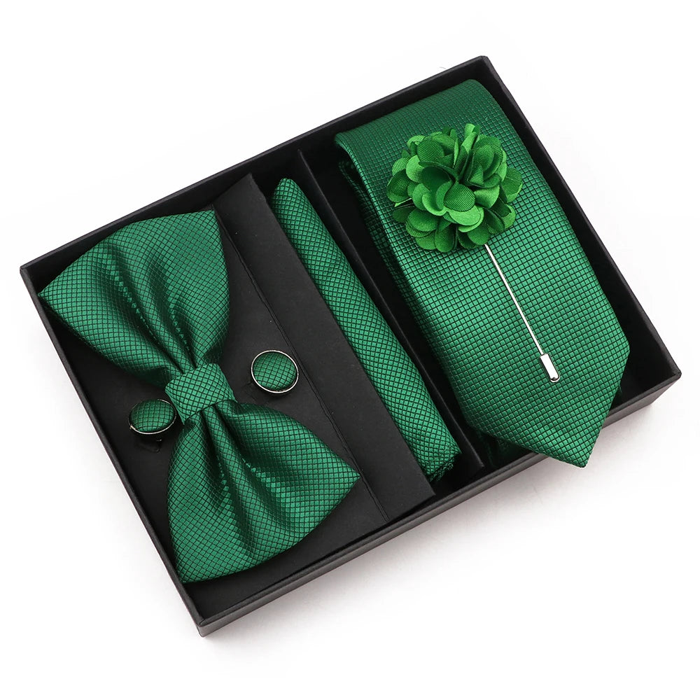 Bow TIe, Pin, Tie, and Matching Cufflink Combo