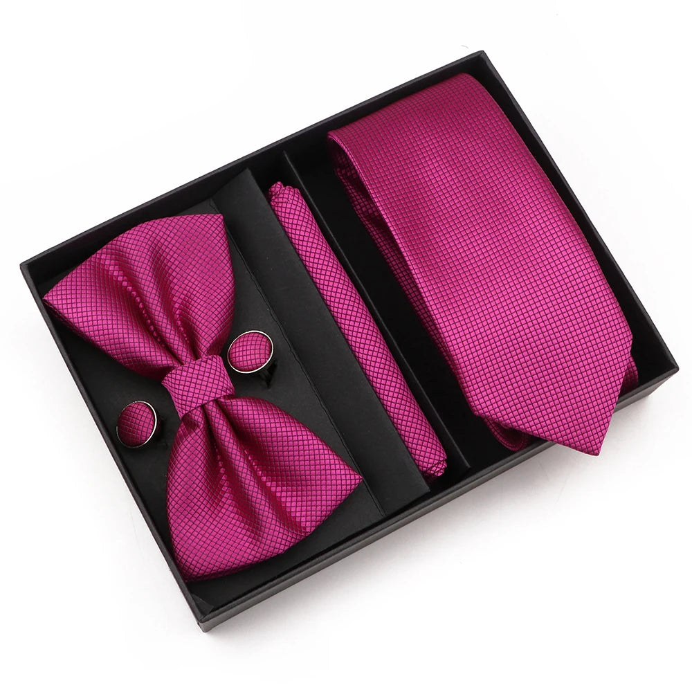 Bow TIe, Pin, Tie, and Matching Cufflink Combo