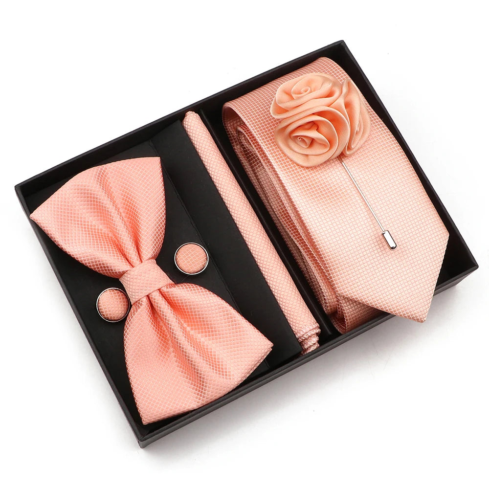 Bow TIe, Pin, Tie, and Matching Cufflink Combo