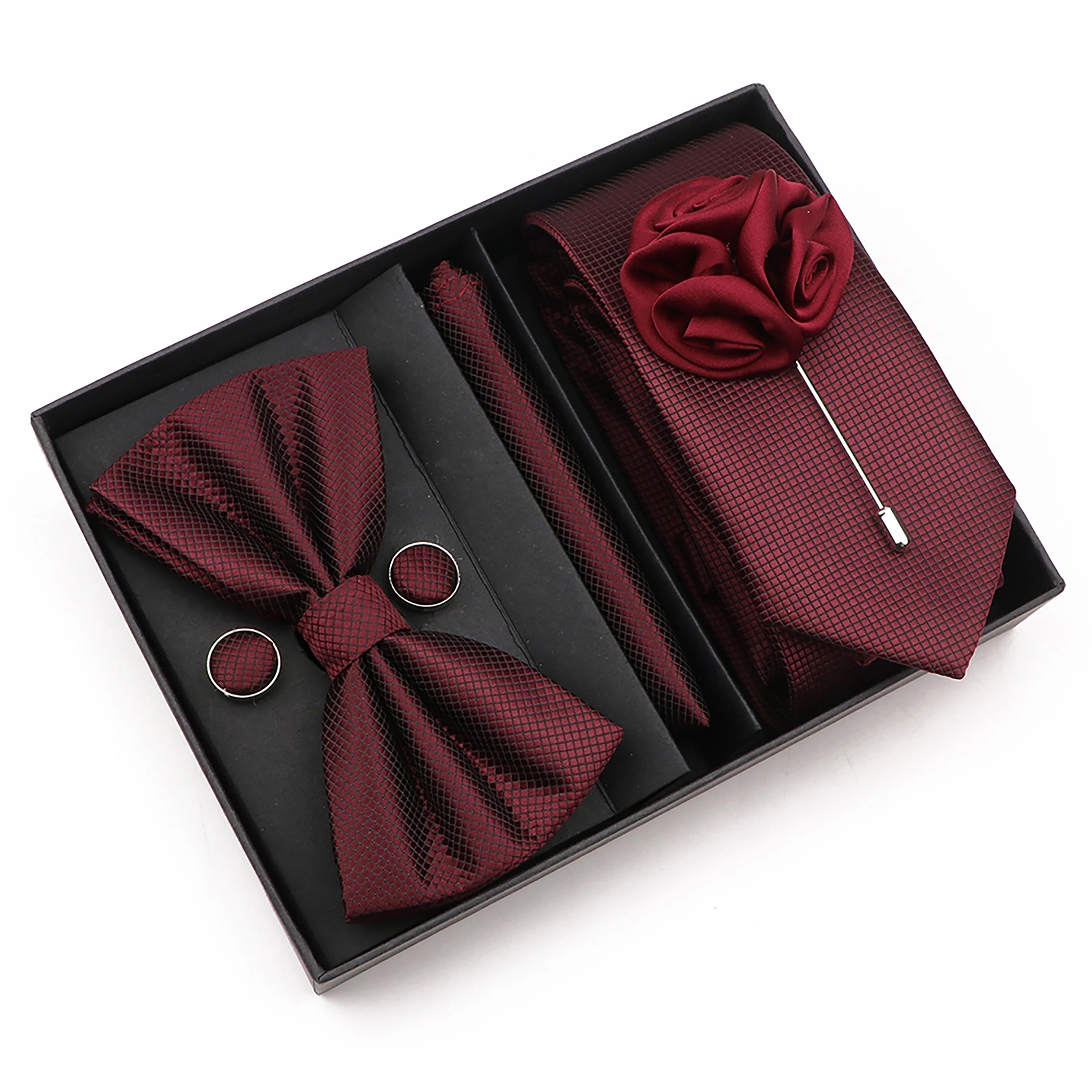 Bow TIe, Pin, Tie, and Matching Cufflink Combo
